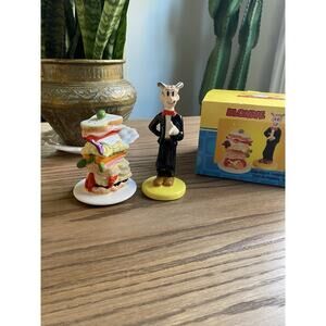Vintage Blondie Dogwood Sandwich Salt And Pepper Shaker NIB